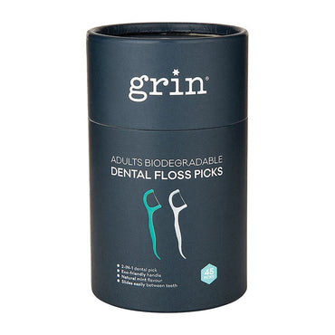 Grin Biodegradable Dental Floss Picks Adults 45
